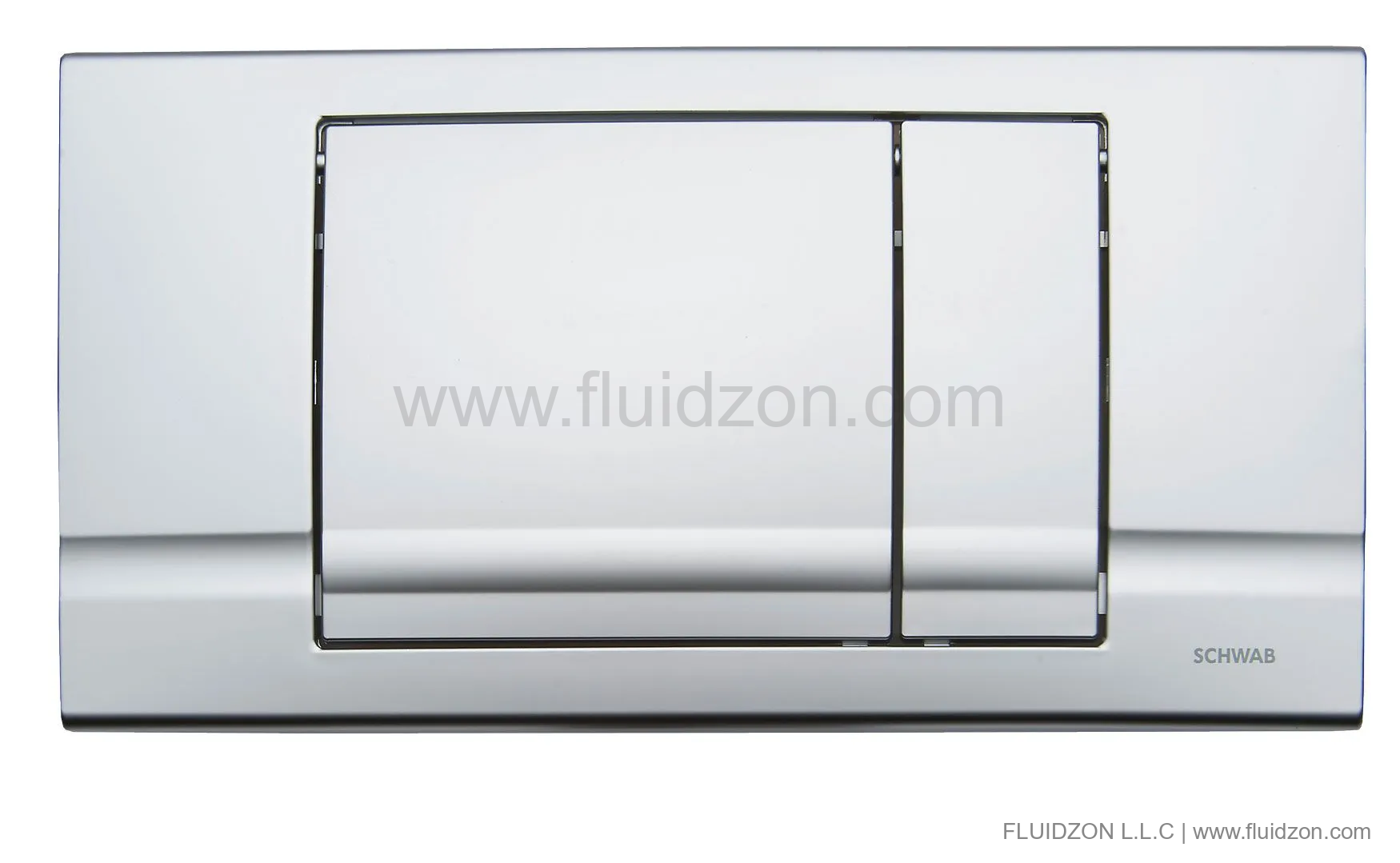 Flushing plate RIVA DUO, matt chrome