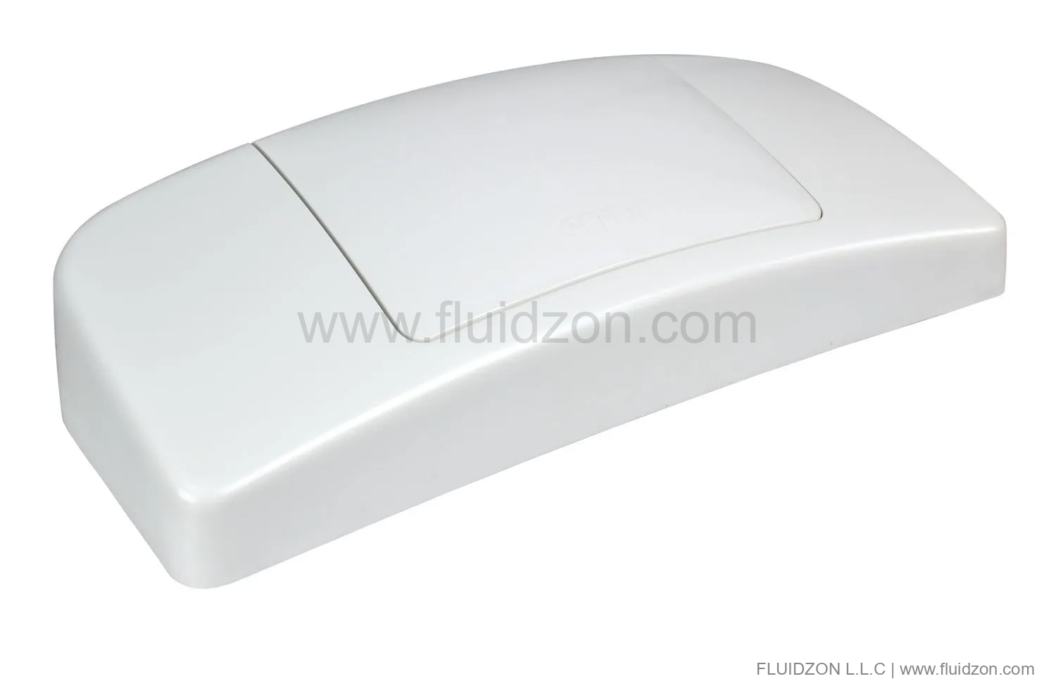 Cistern cover with function button, white