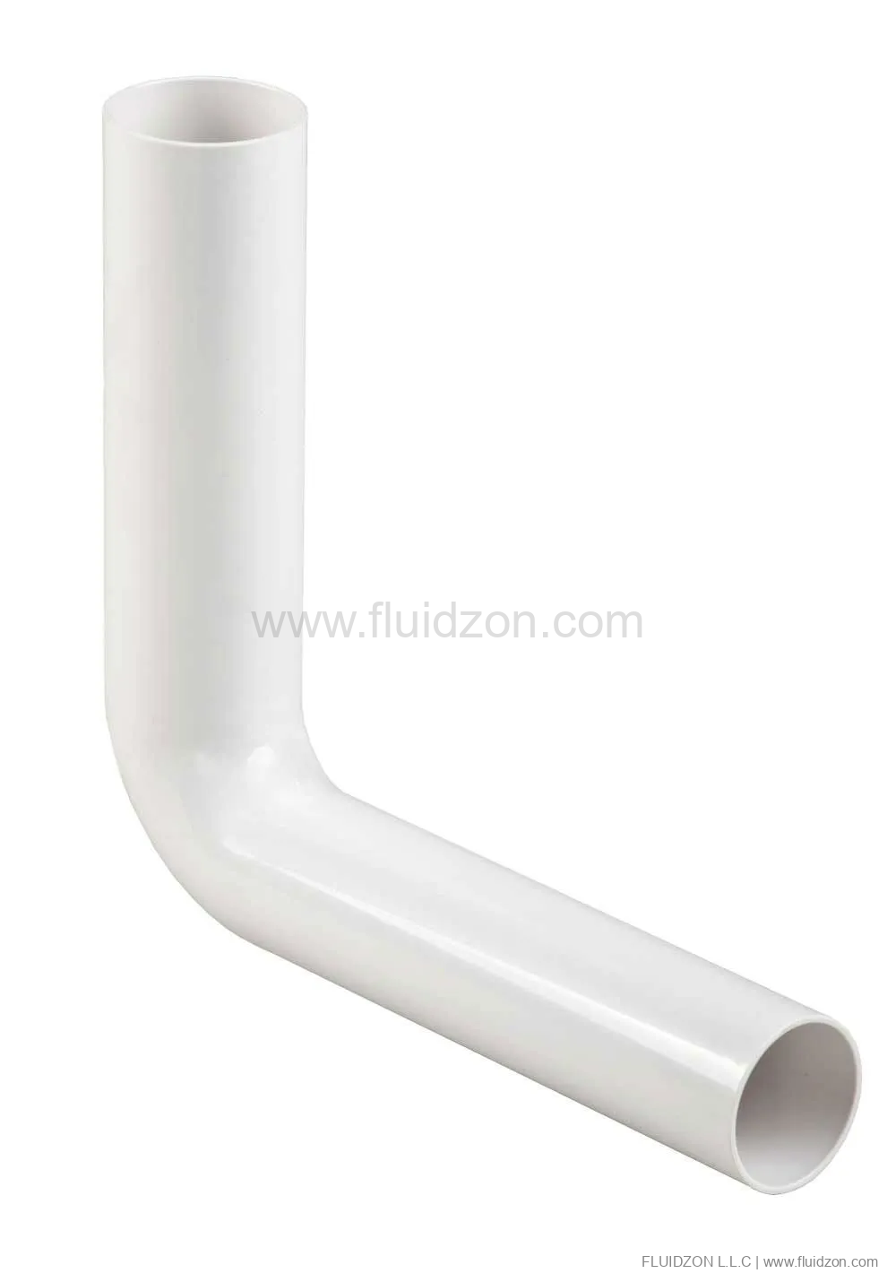 Flush pipe elbow, white