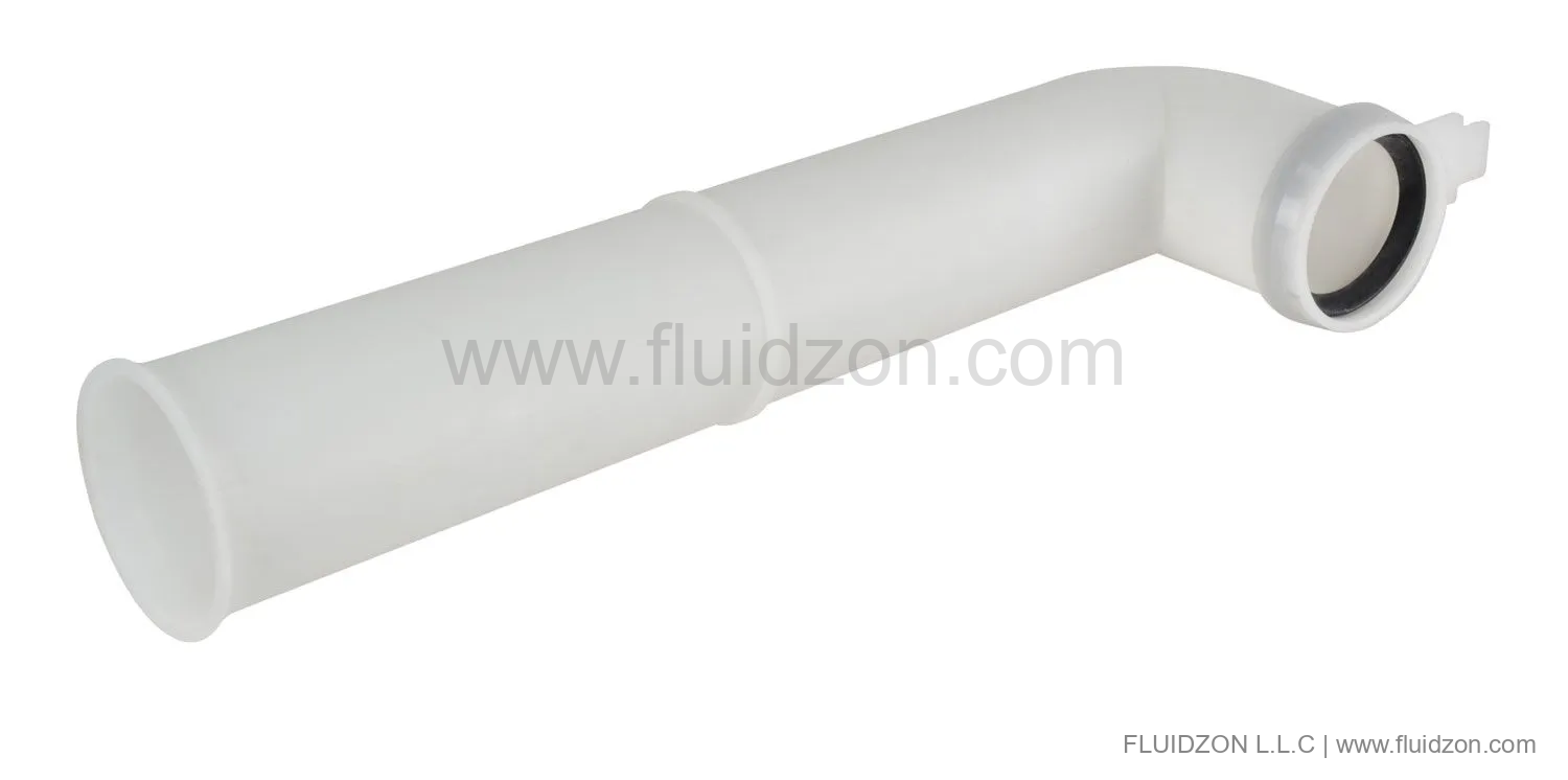 Flushing pipe elbow with att., L=300 mm