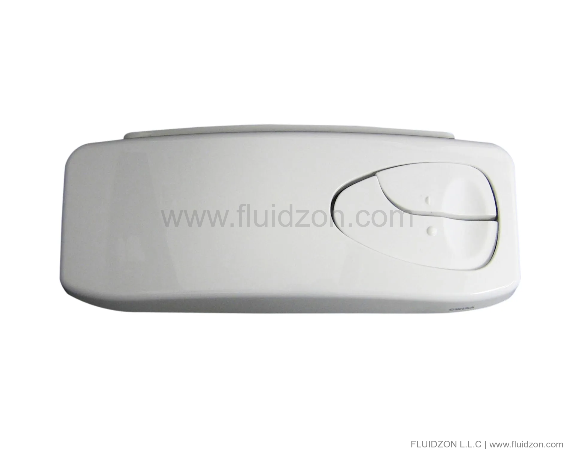 Cistern cover with a function buttons, white