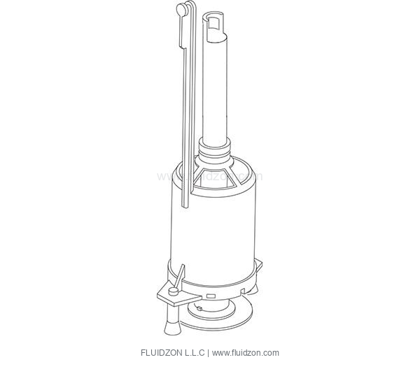 Flush valve with rubber gasket, cisterns Fortuna, W 500/750/790, AP 200